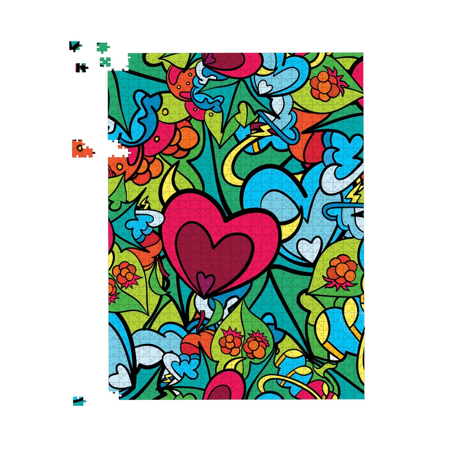 Hippie Psychedelic Pattern Jigsaw Puzzle