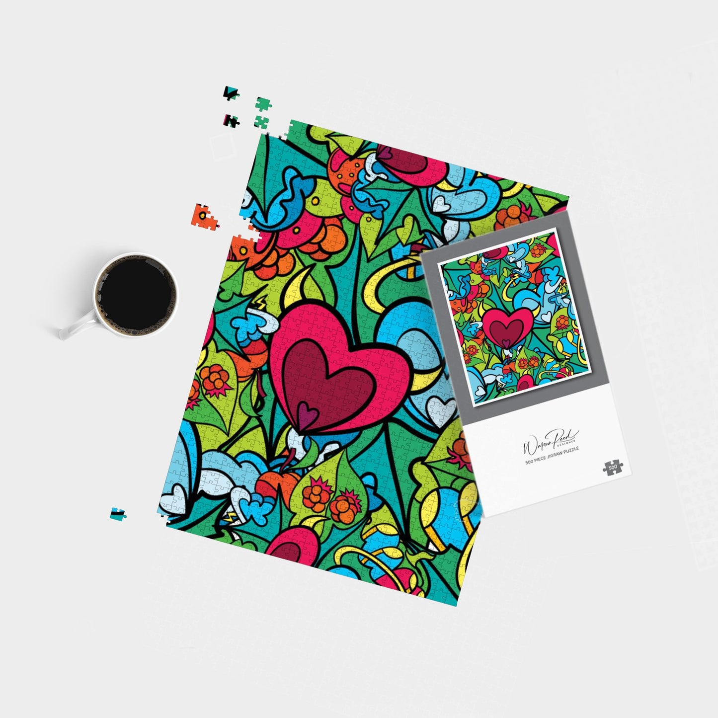 Hippie Psychedelic Pattern Jigsaw Puzzle