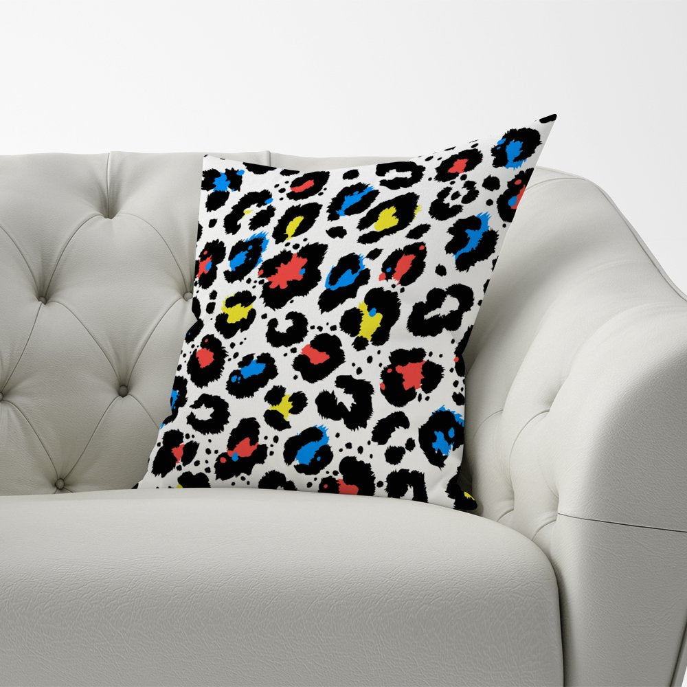 Coloured Leopard Print Cushions