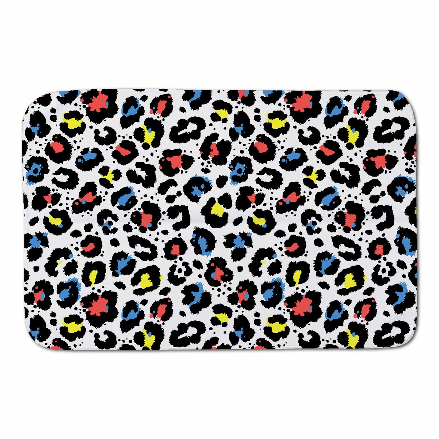 Coloured Leopard Print Sherpa Blanket