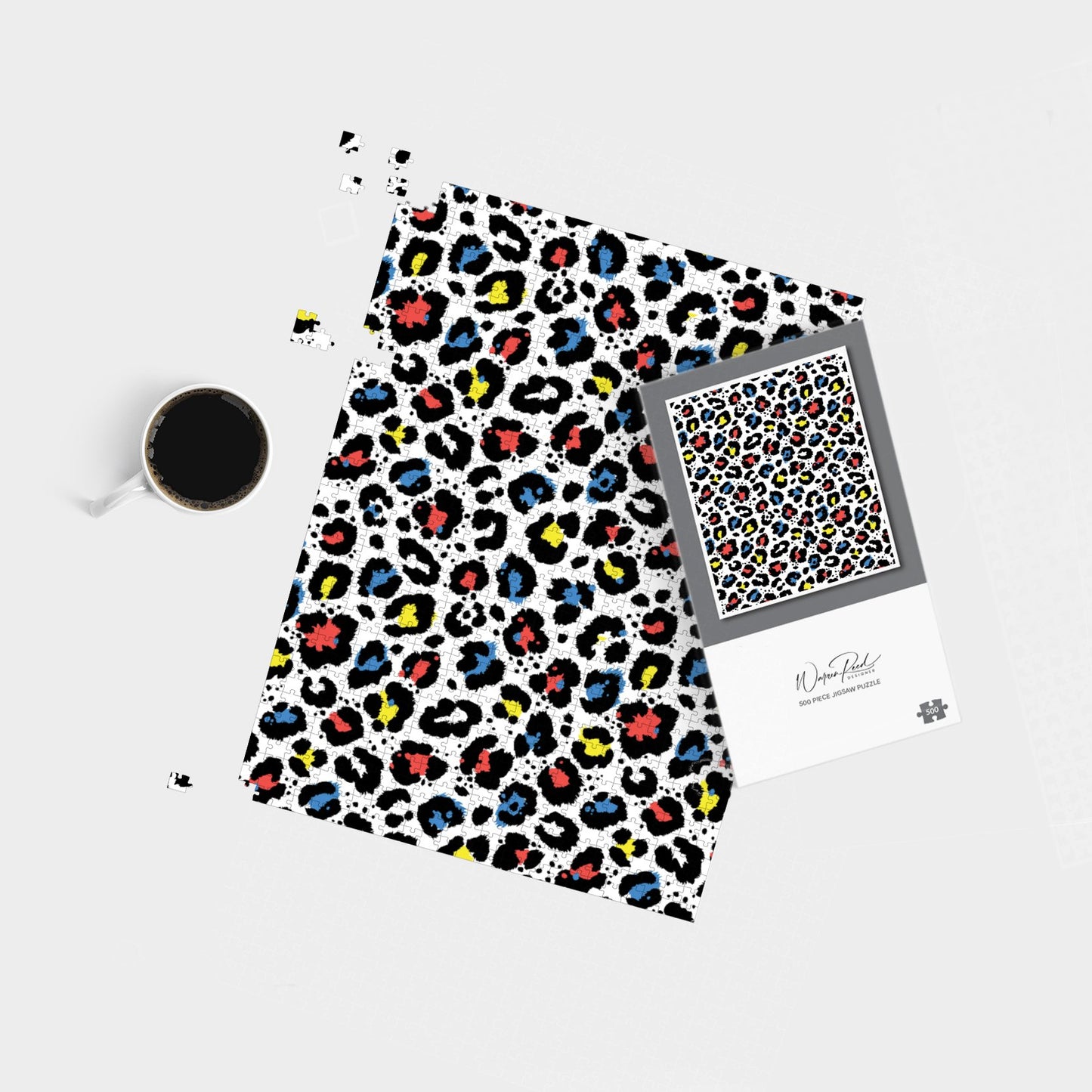 Coloured Leopard Print Jigsaw Puzzle