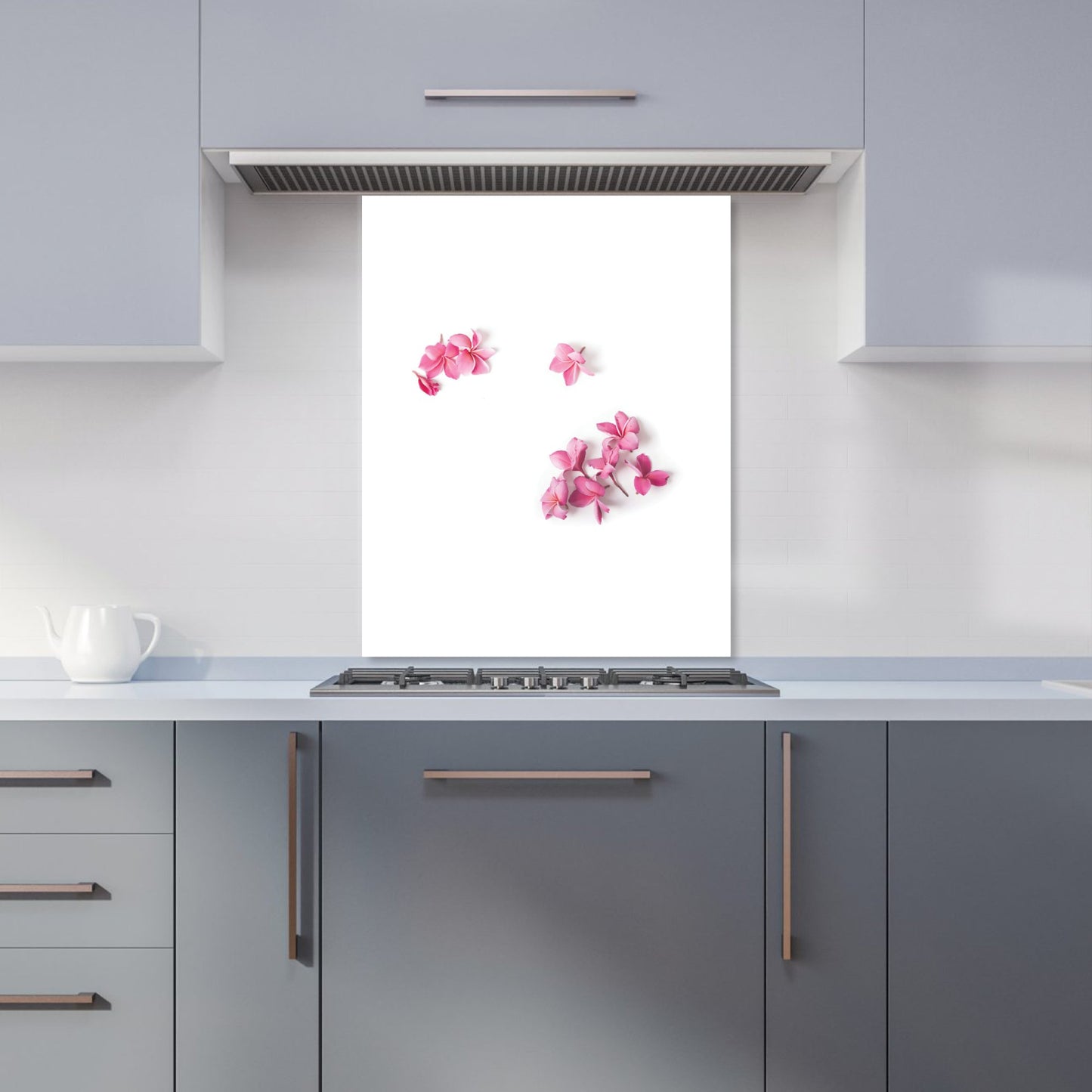 Pink Frangipani Flowers Kitchen Splashback