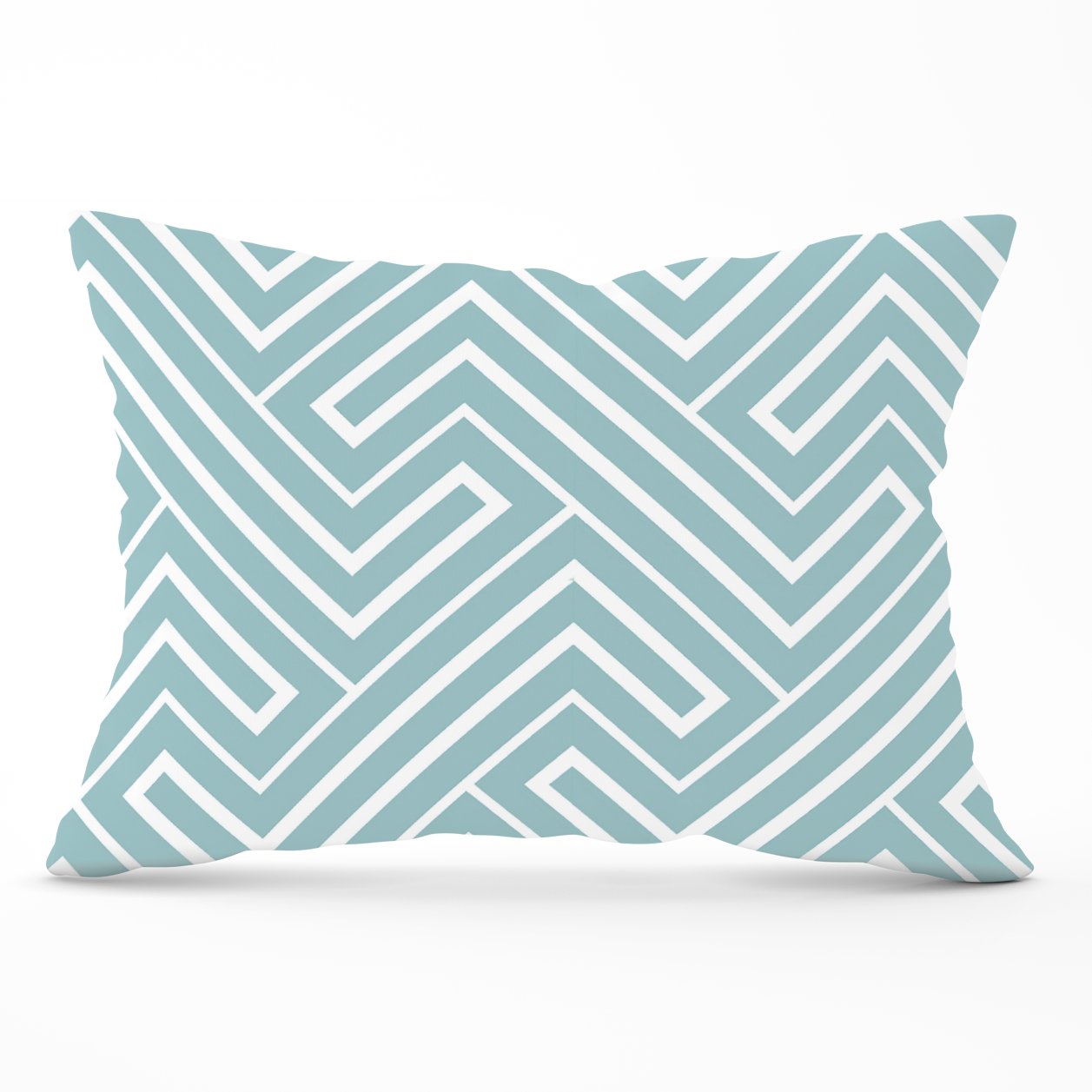 Blue And White Geometric Pattern Cushions