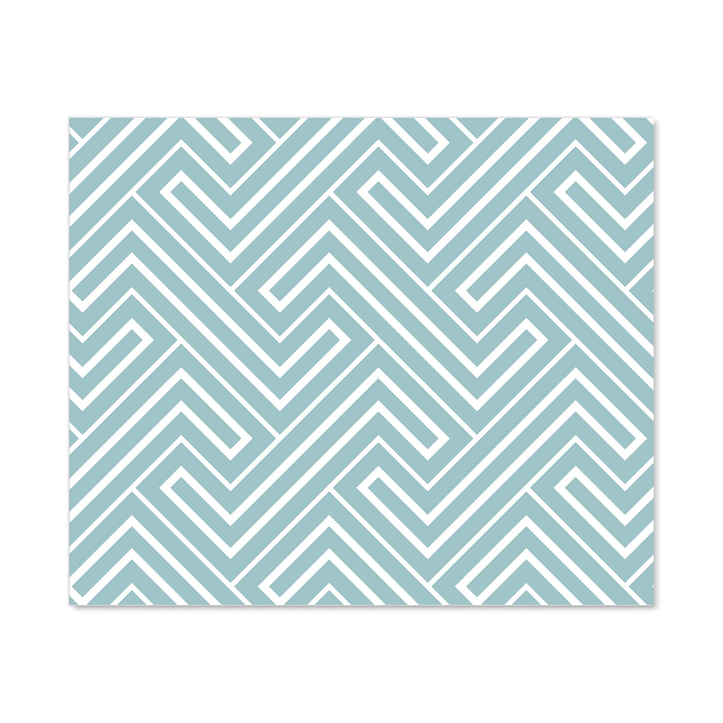 Blue And White Geometric Pattern Kitchen Splashback