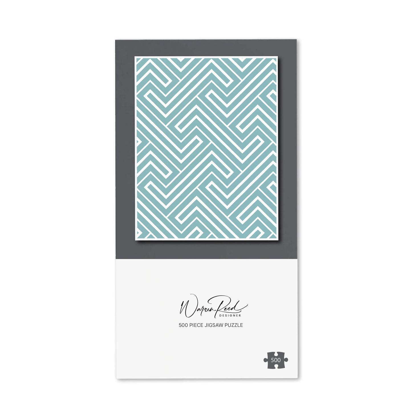 Blue And White Geometric Pattern Jigsaw Puzzle