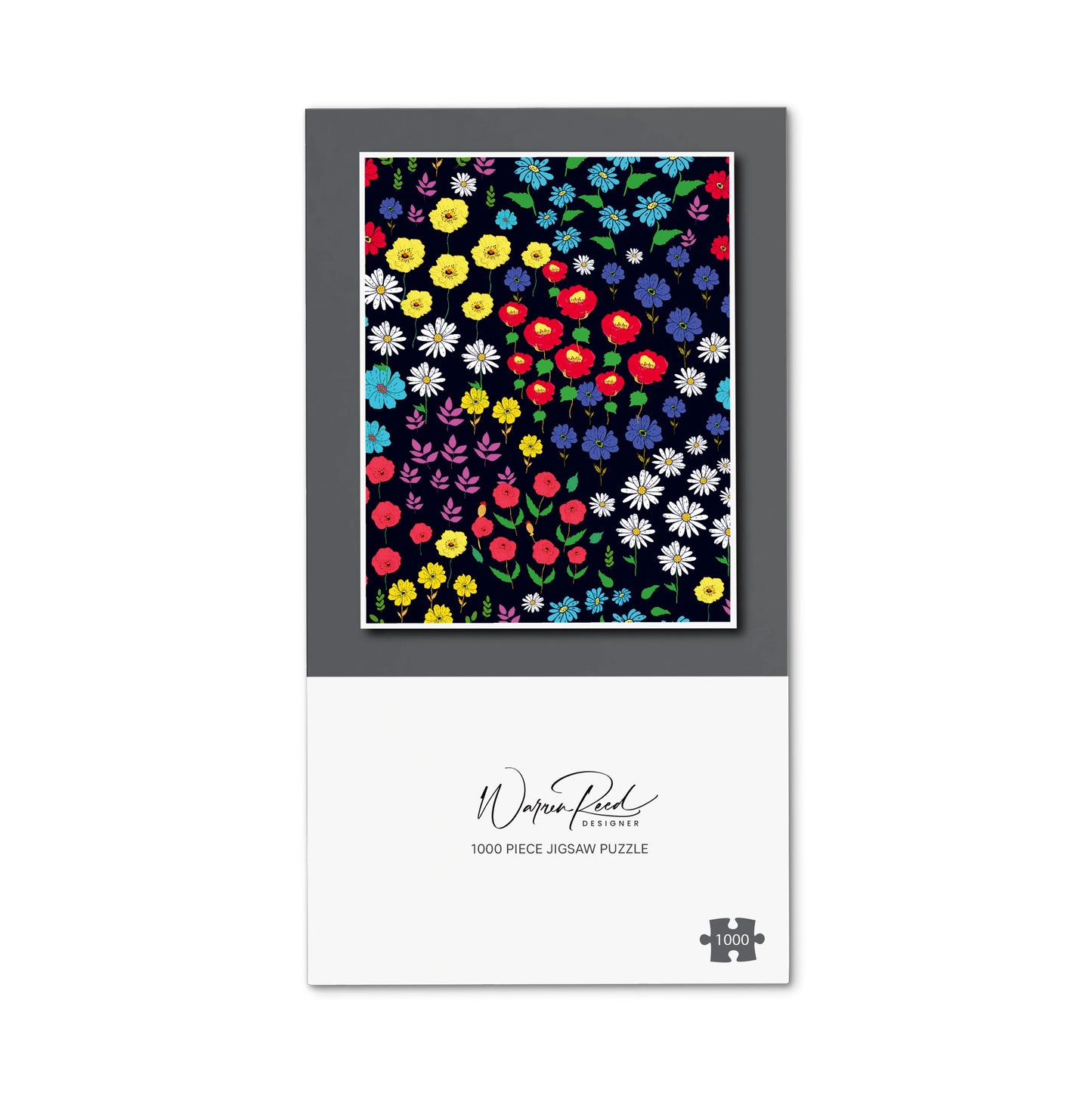 Multicoloured Flower Pattern Jigsaw Puzzle