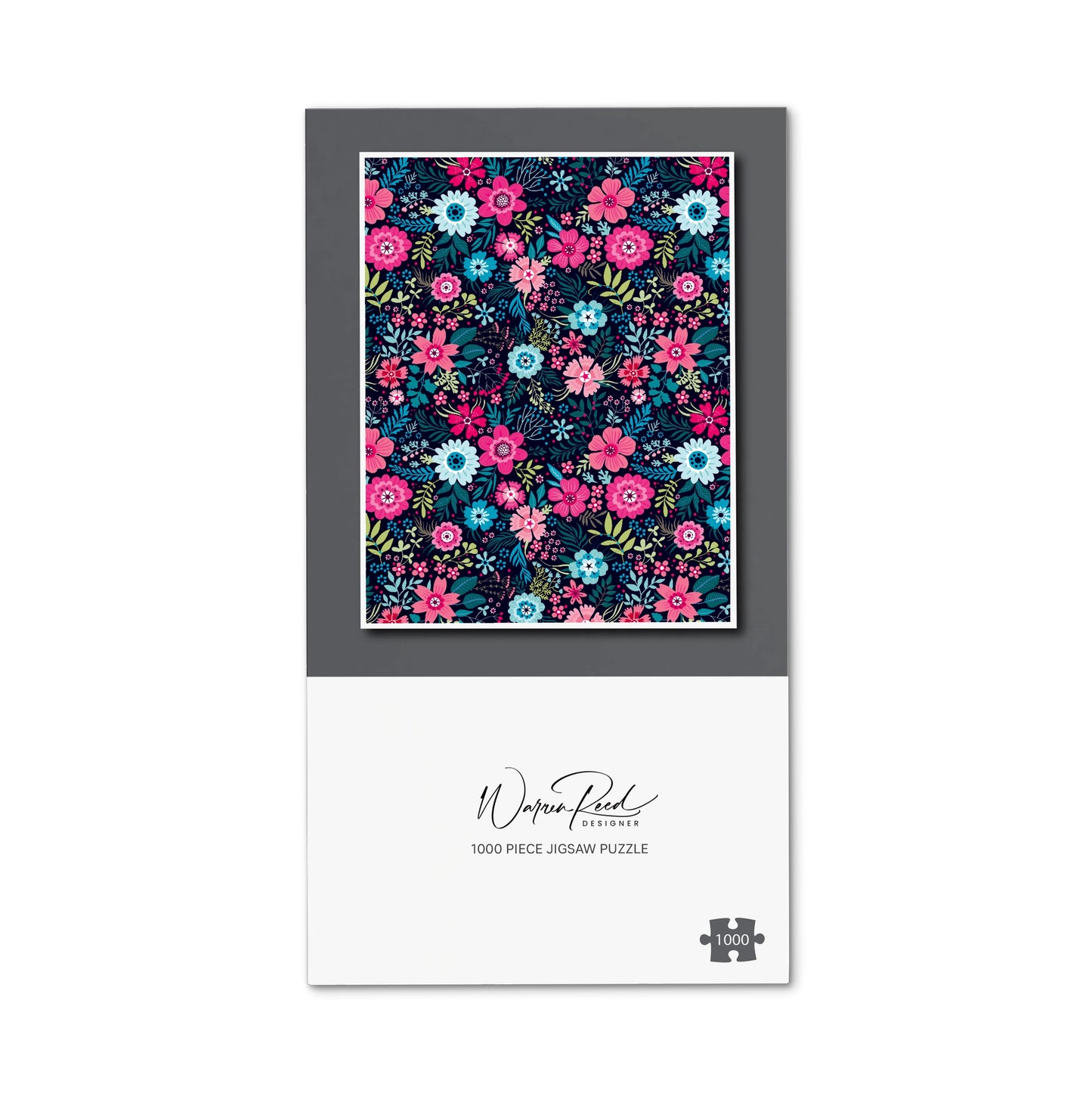 Cute Colourful Flower Pattern Jigsaw Puzzle