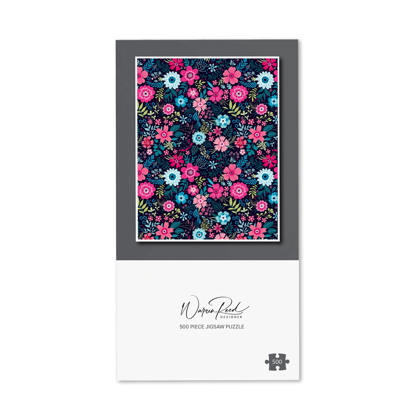 Cute Colourful Flower Pattern Jigsaw Puzzle
