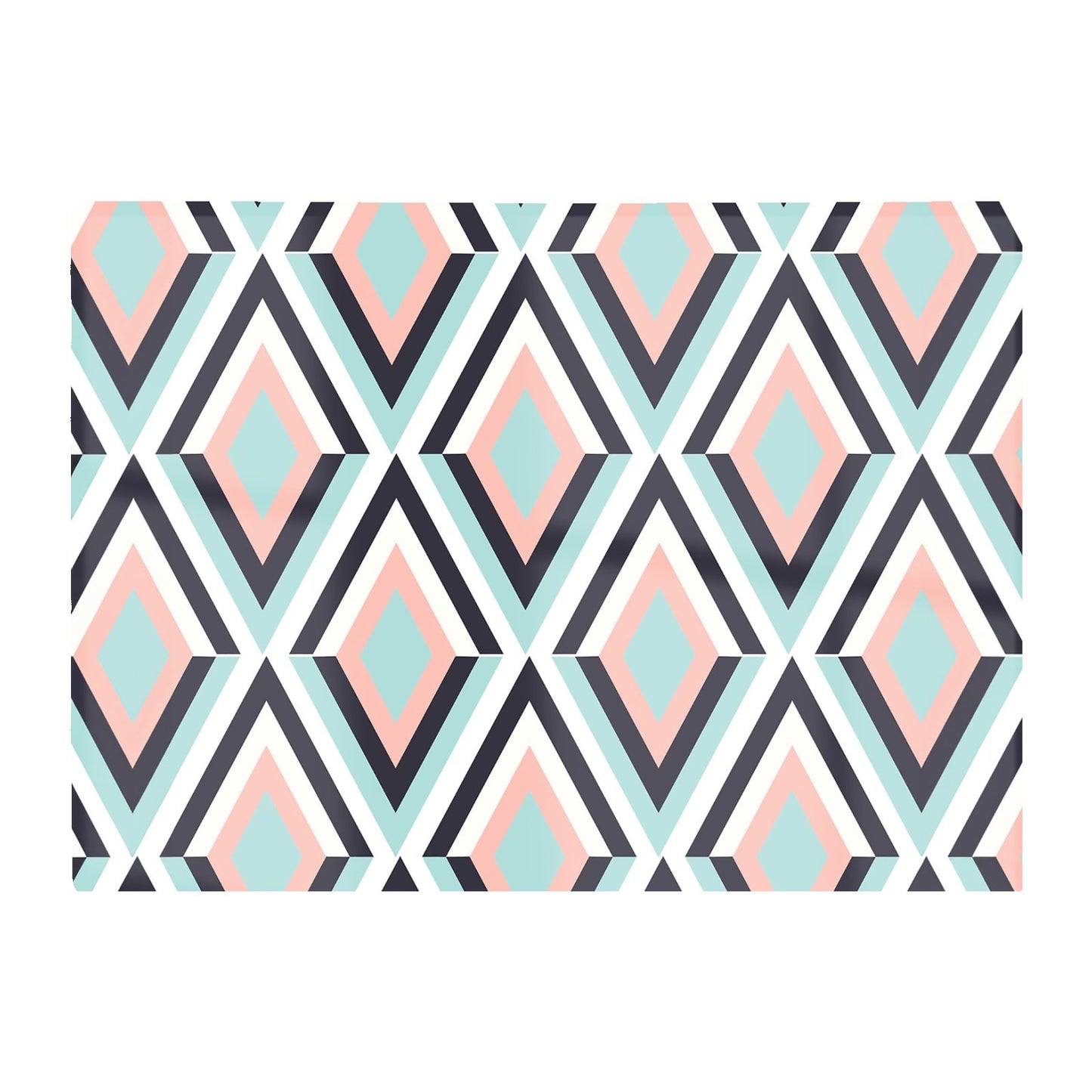 Zig Zag Abstract Pattern Glass Chopping Board