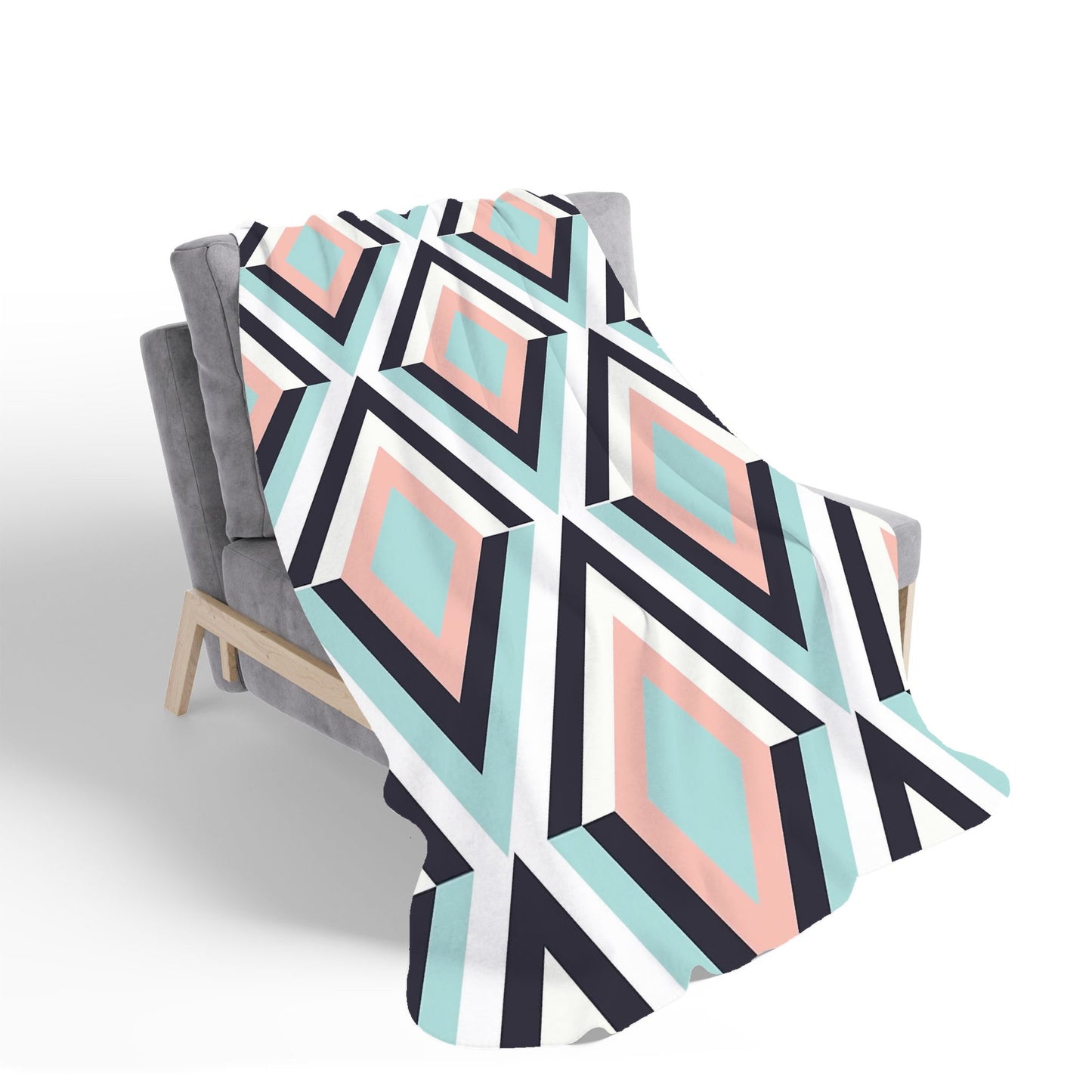 Zig Zag Abstract Pattern Sherpa Blanket