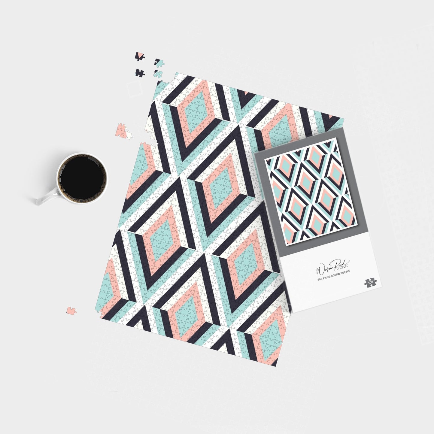 Zig Zag Abstract Pattern Jigsaw Puzzle