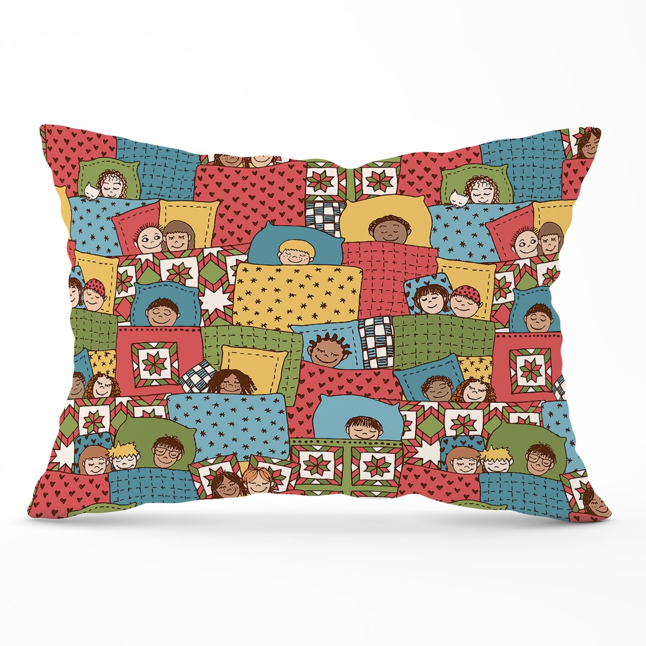 Hand Drawn Sleeping Doodle Faces Cushions