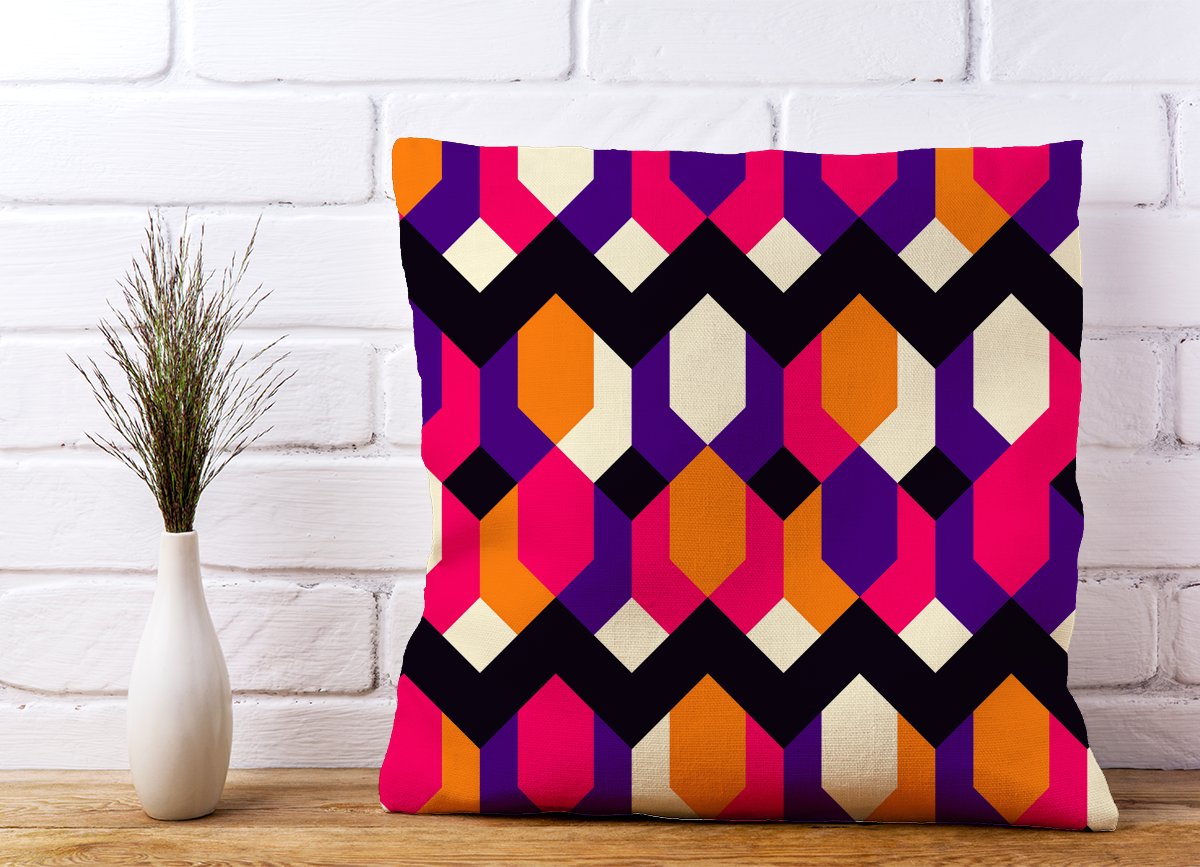 Coloured Abstract Pattern Cushions