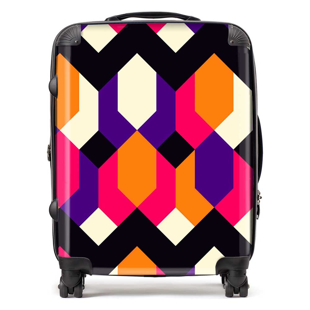 Coloured Abstract Pattern Suitcase