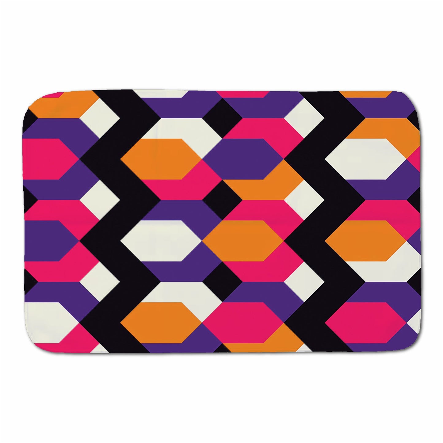 Coloured Abstract Pattern Sherpa Blanket