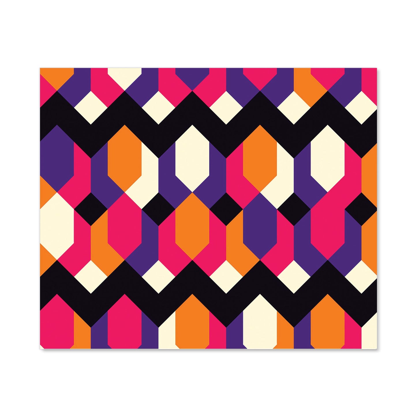 Coloured Abstract Pattern Kitchen Splashback