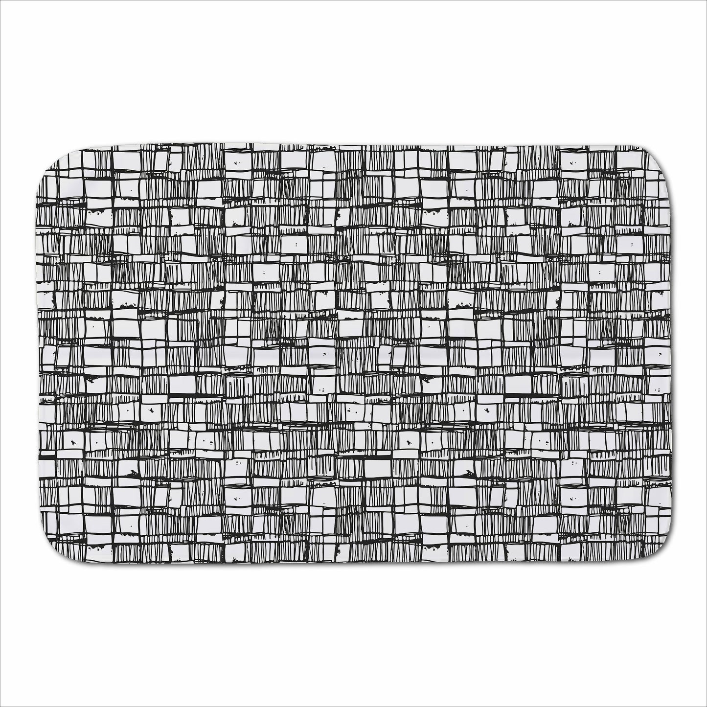 Irregular Sketched Block Textured Sherpa Blanket