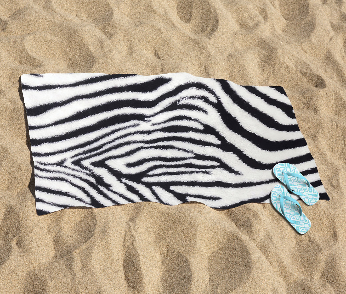 Zebra Texture Pattern Beach Towel