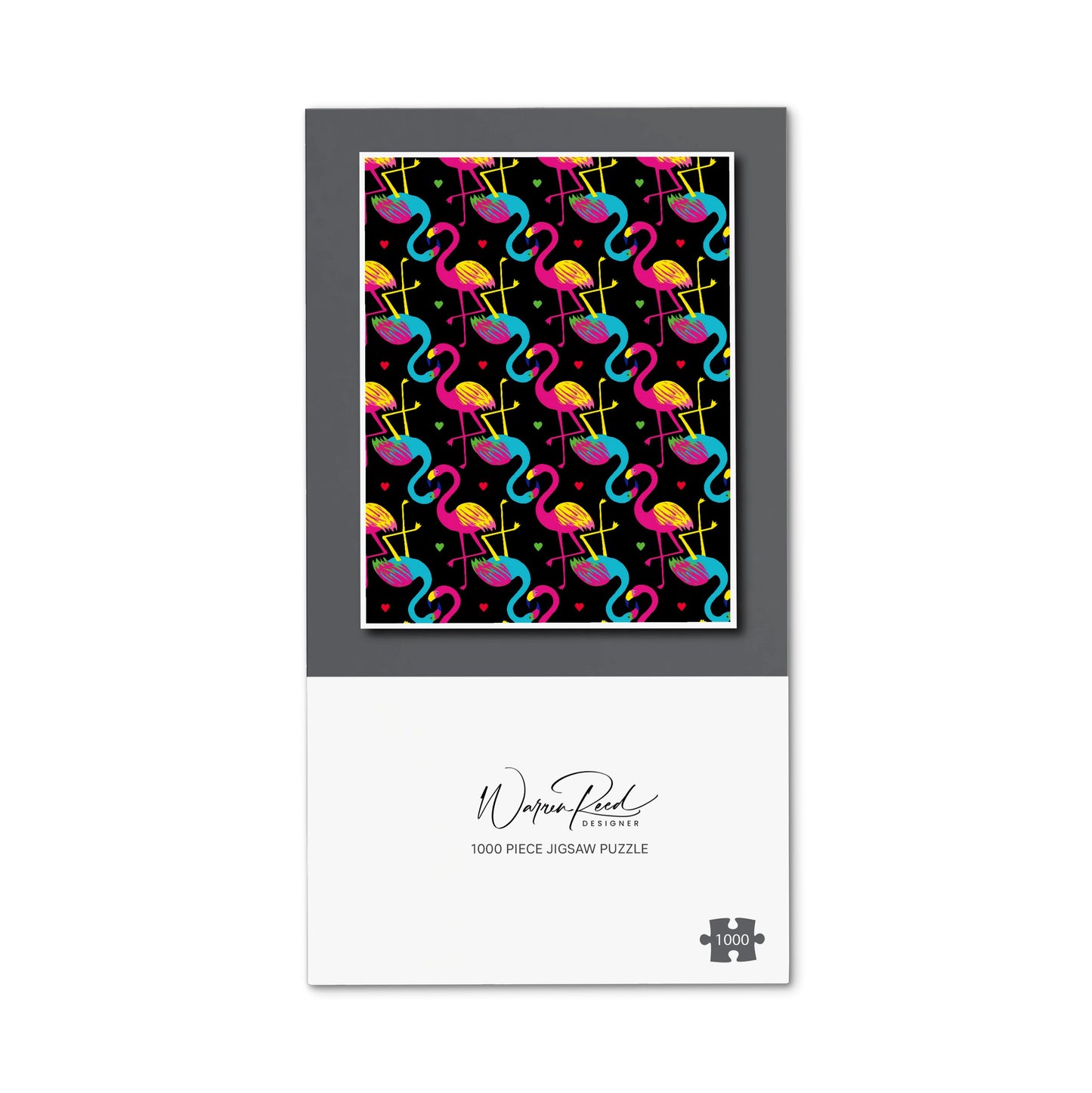 Vivid Flamingo Pattern Jigsaw Puzzle
