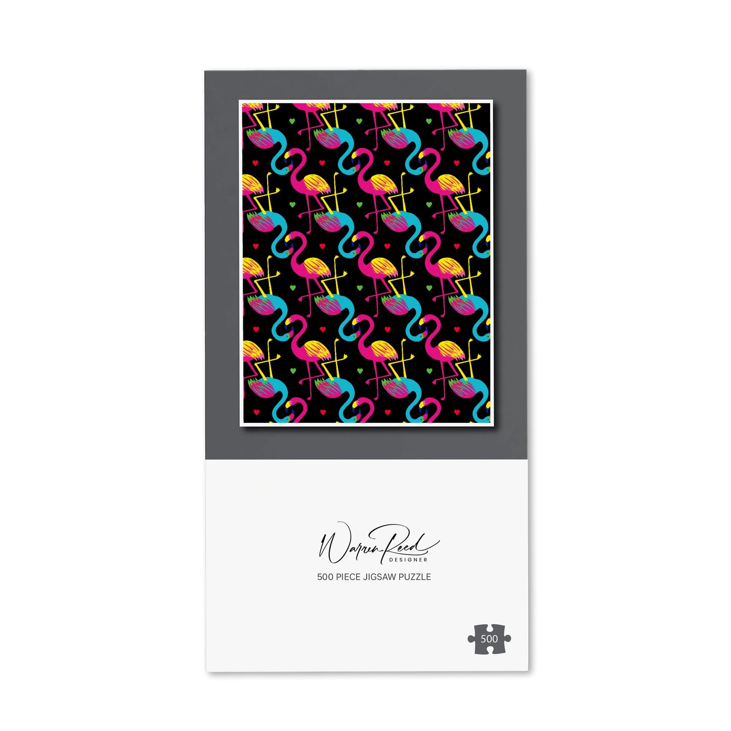 Vivid Flamingo Pattern Jigsaw Puzzle