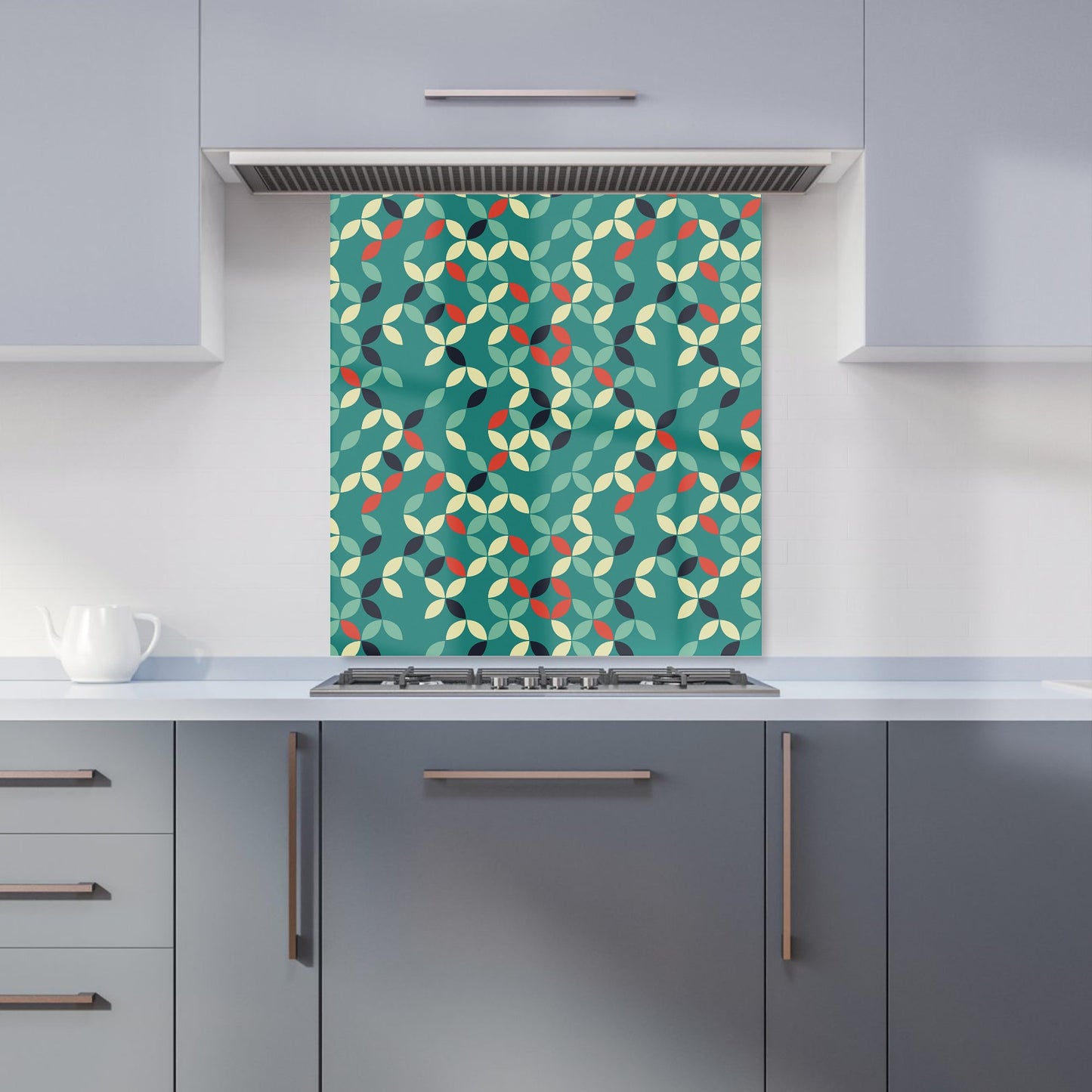 Geometric Pattern Design Kitchen Splashback