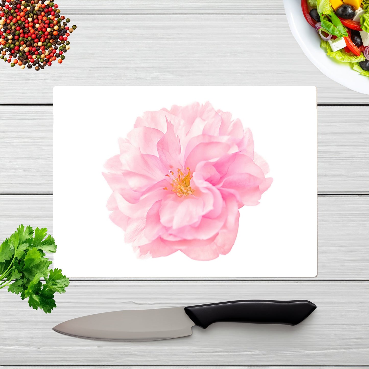 Single Cherry Blossom Glass Chopping Board