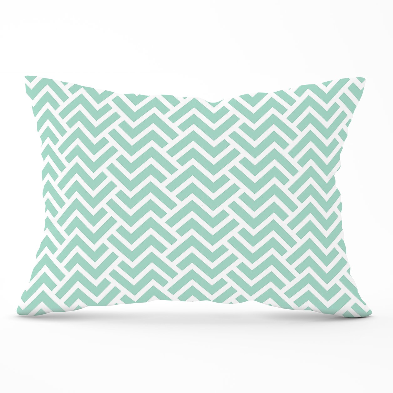 Green Geometric Pattern Cushions