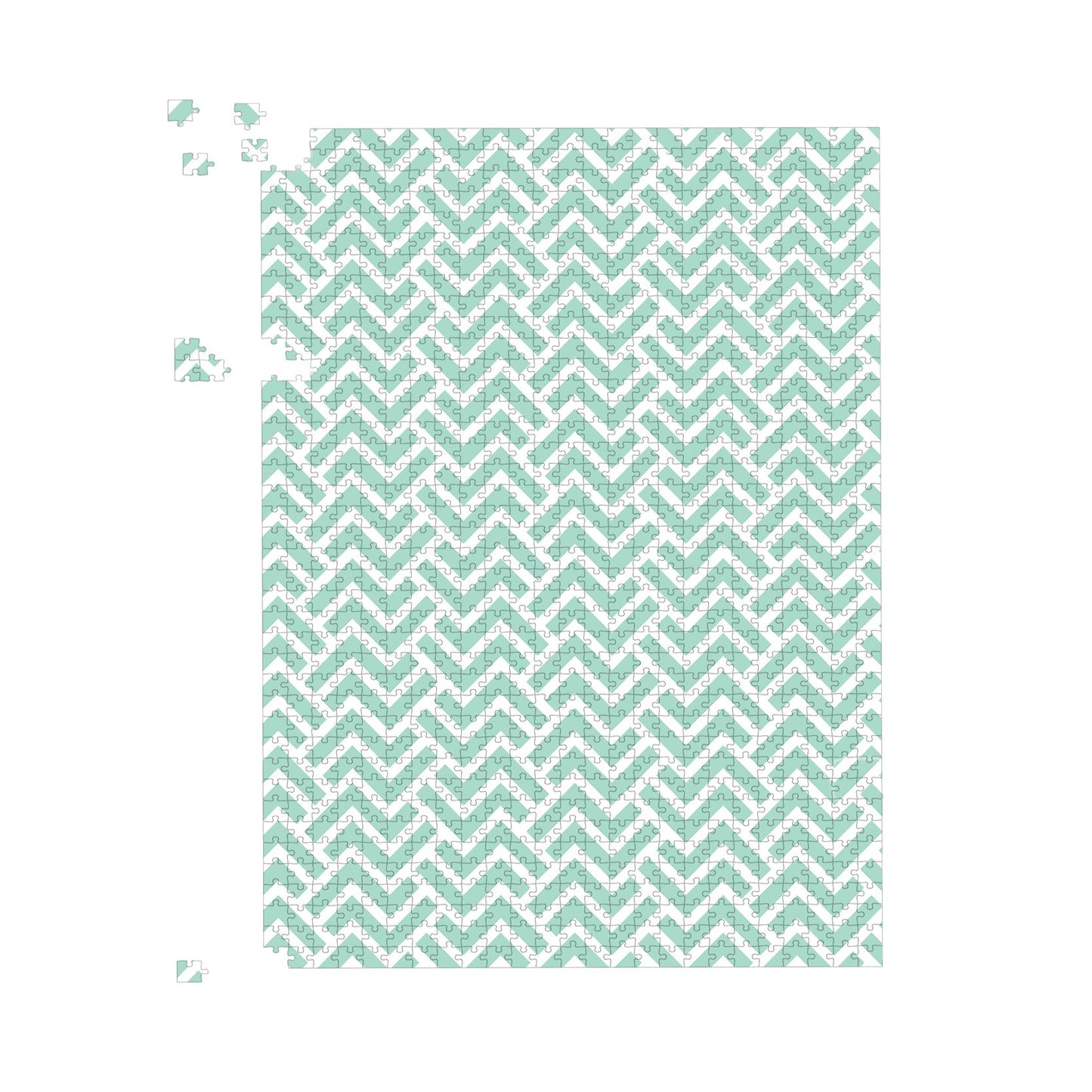 Green Geometric Pattern Jigsaw Puzzle