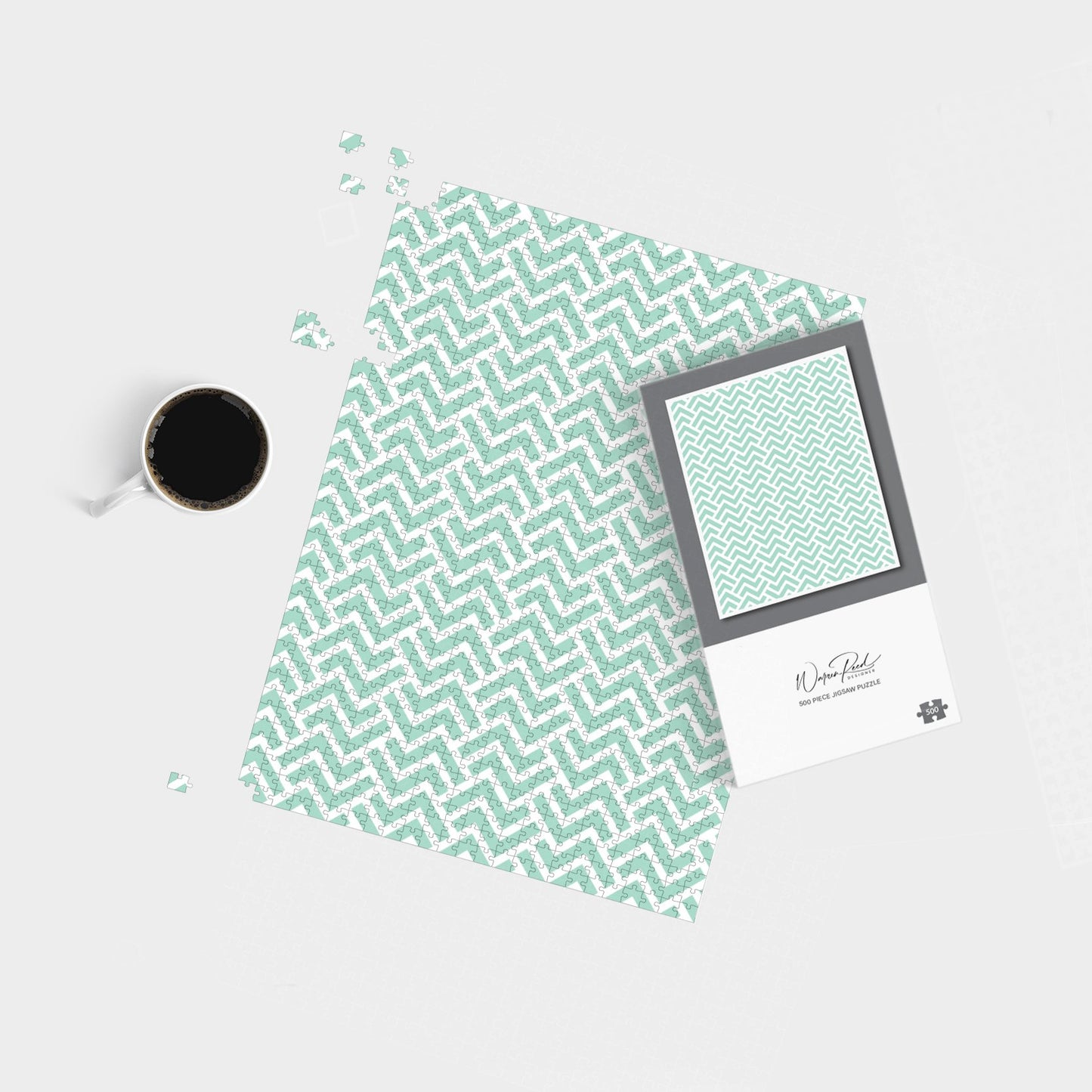 Green Geometric Pattern Jigsaw Puzzle