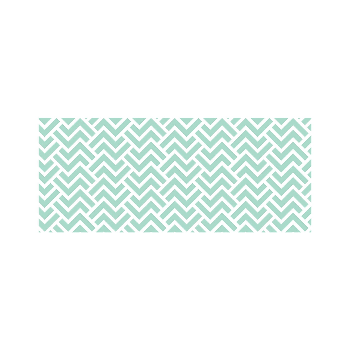 Green Geometric Pattern Glass Bathroom Splashback