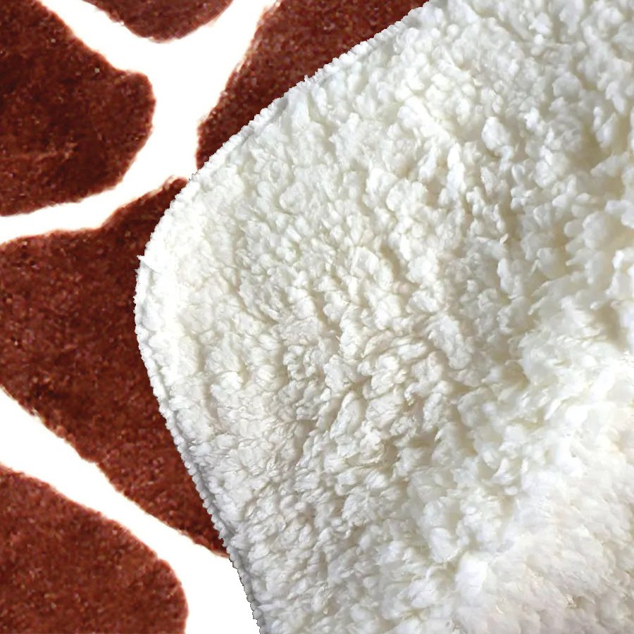 Giraffe Spots Print Sherpa Blanket