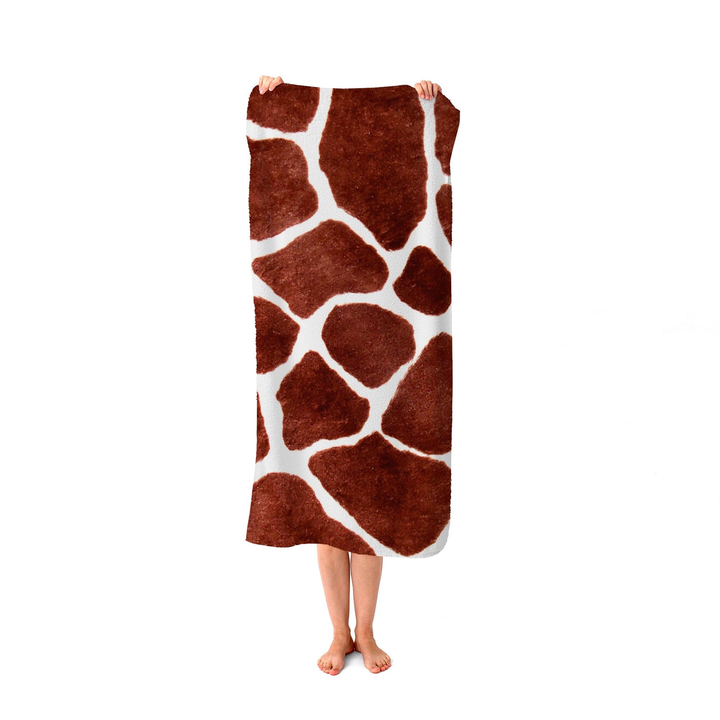 Giraffe Spots Print Beach Towel