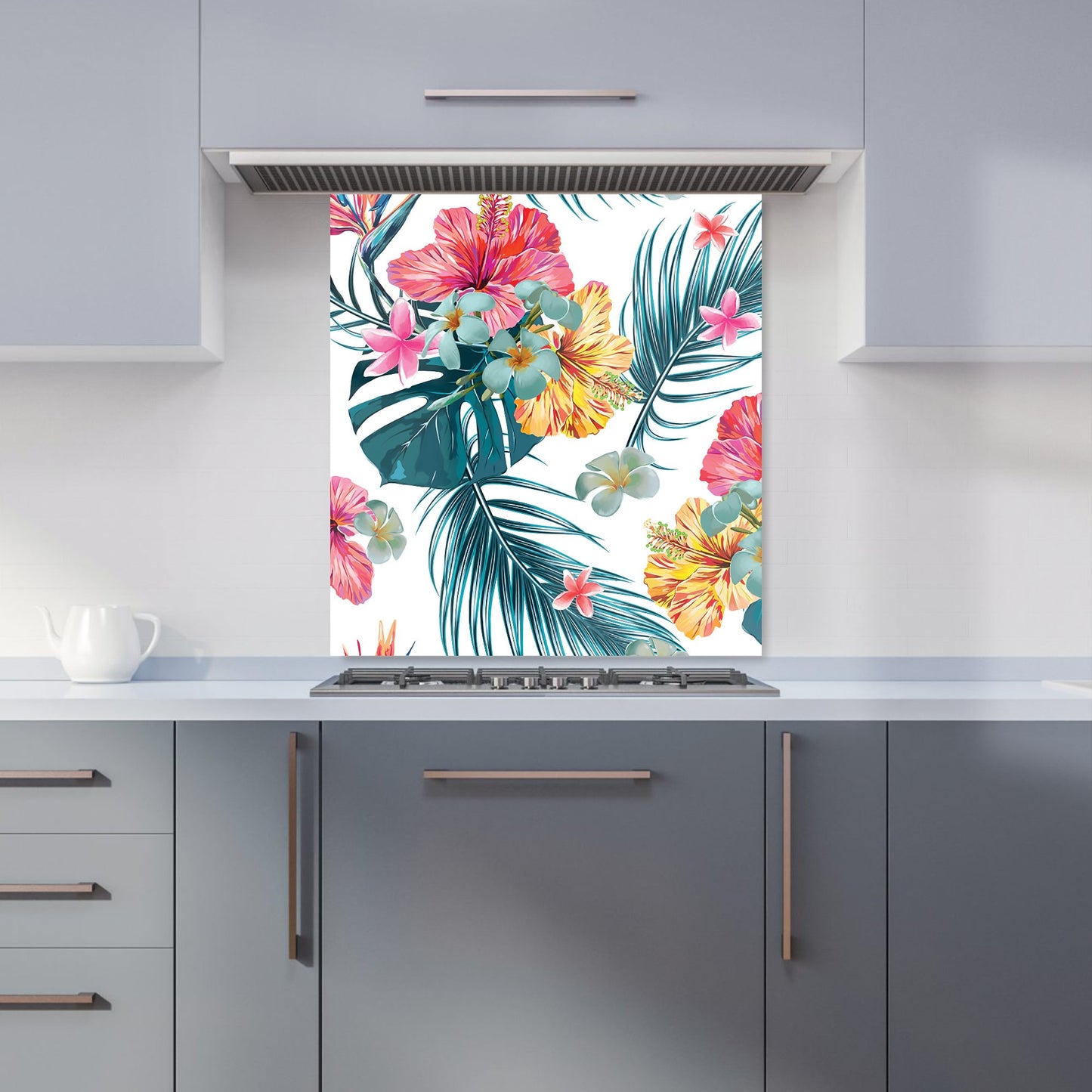Spring Summer Flowers Kitchen Splashback