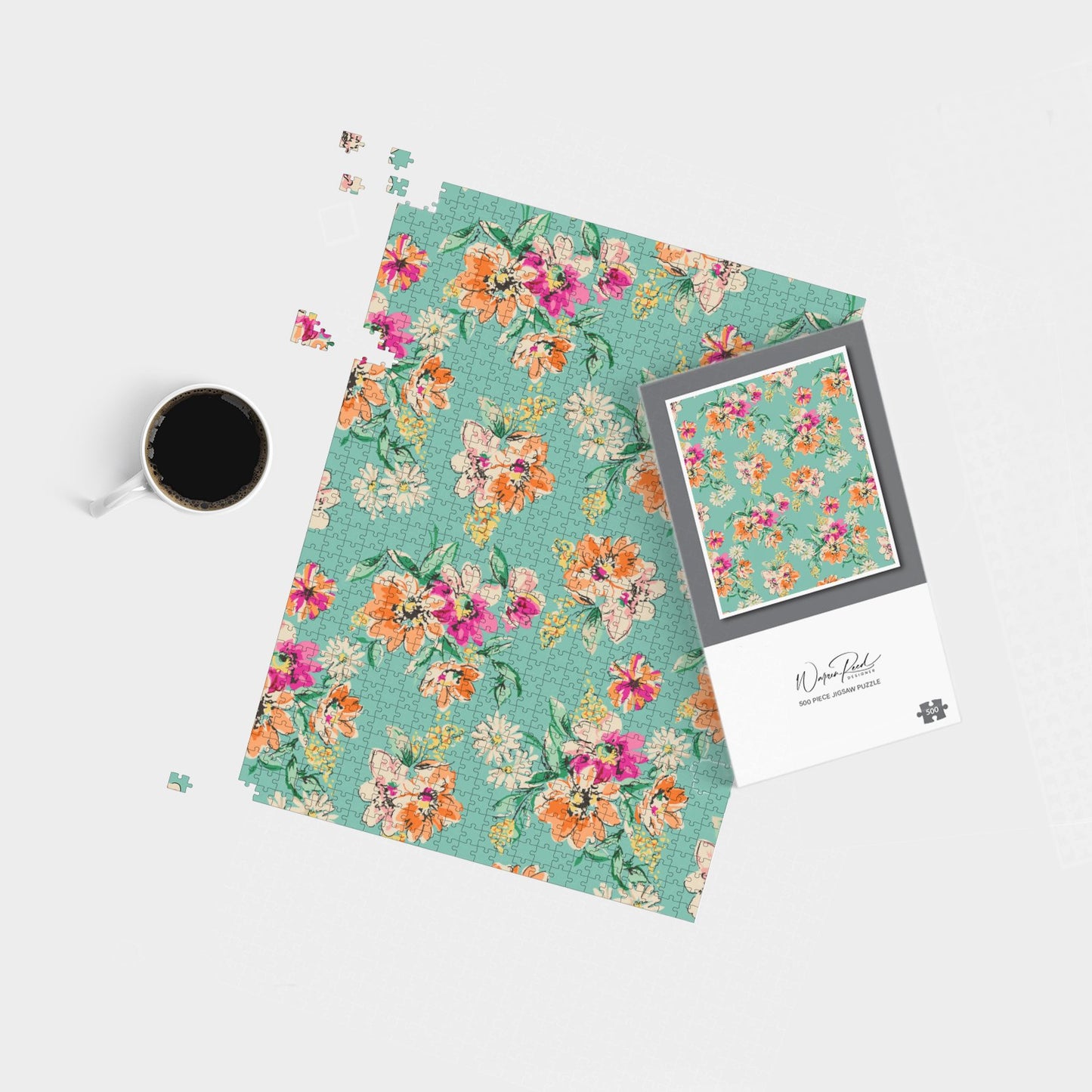 Bright Flower Sketch Jigsaw Puzzle