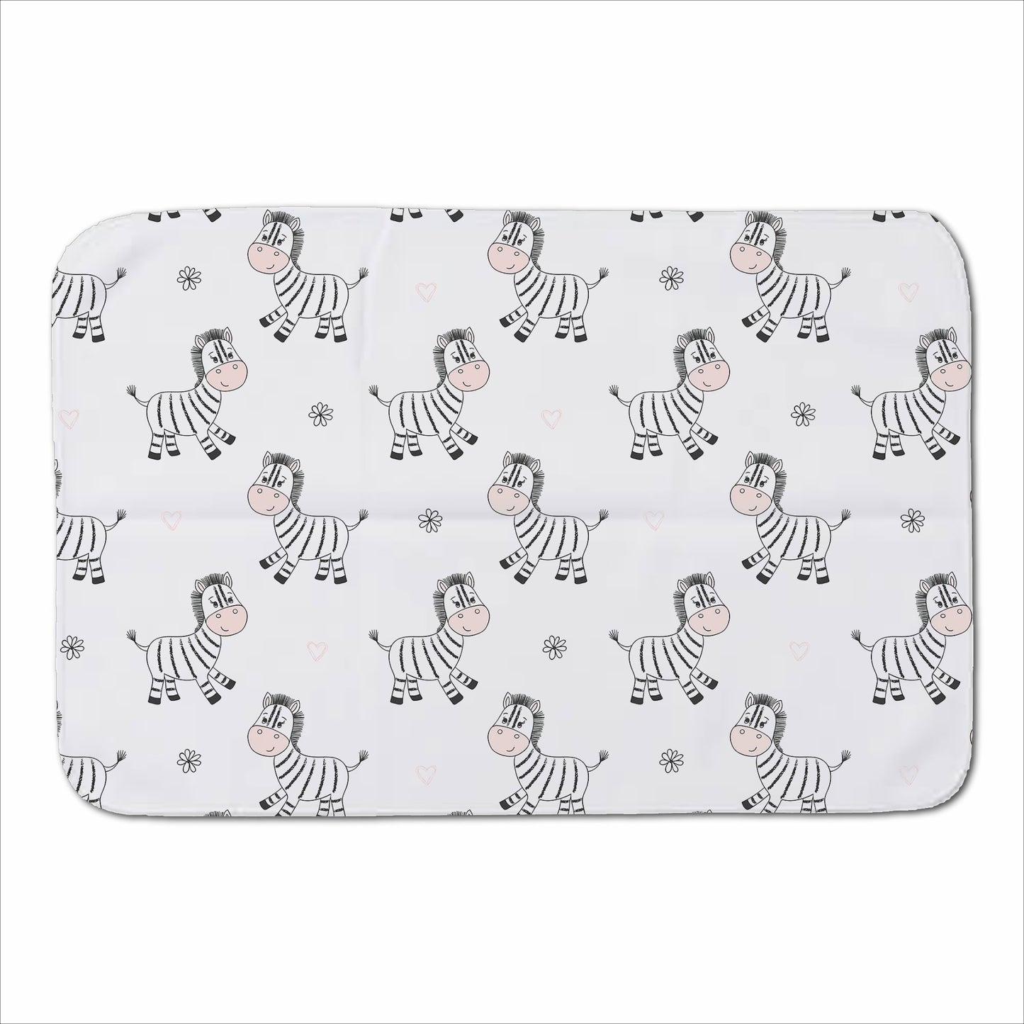 Cute Hand Drawn Zebra Sherpa Blanket