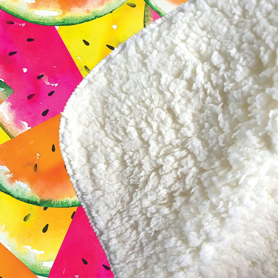 Watermelon Design Sherpa Blanket