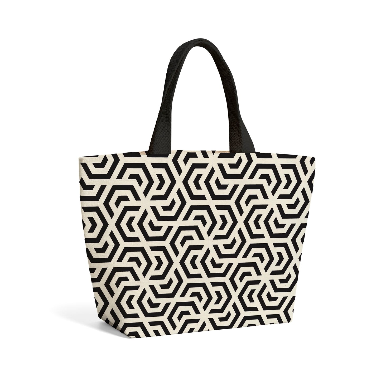 Hexagonal Geometric Pattern Beach Shopper Tote Bag