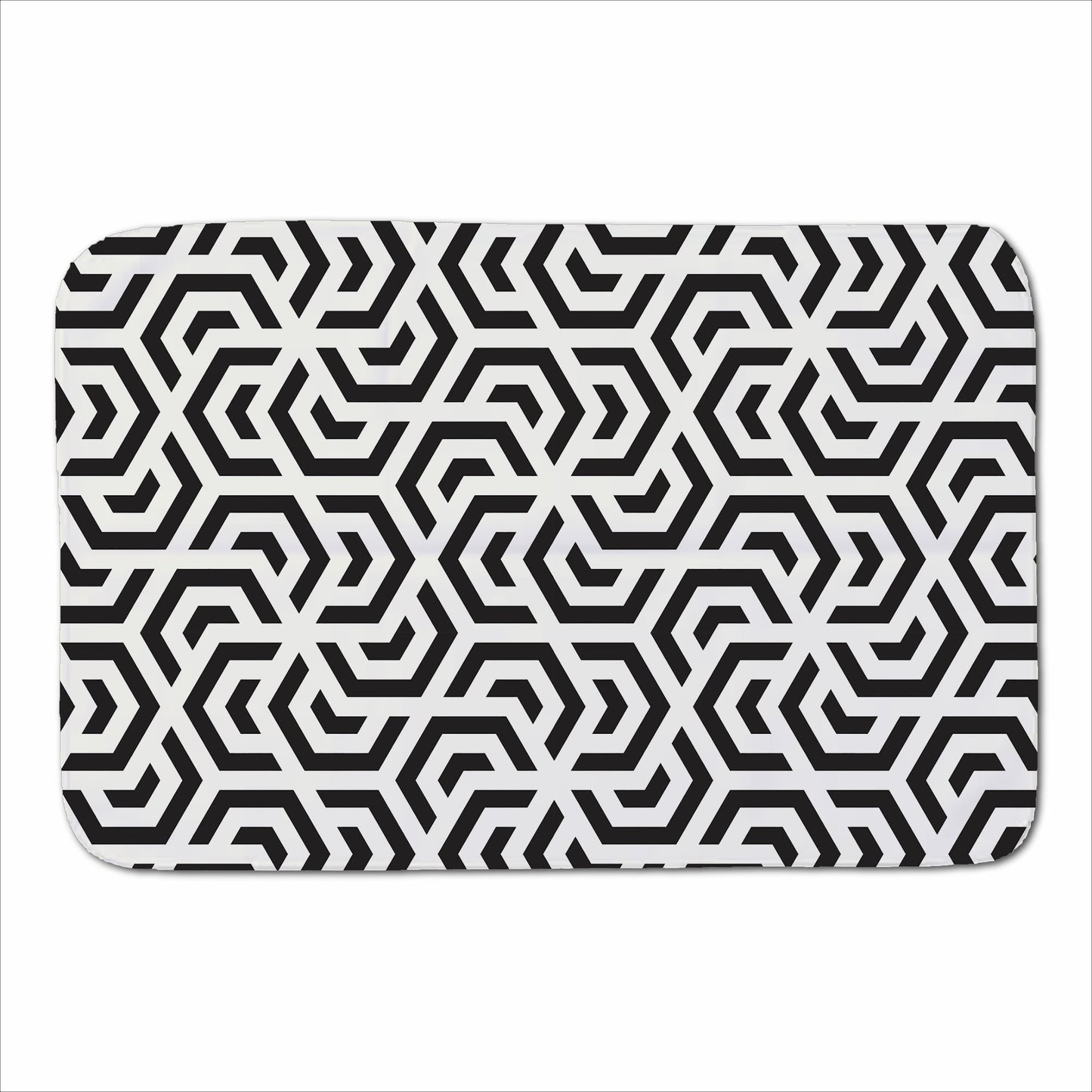 Hexagonal Geometric Pattern Sherpa Blanket