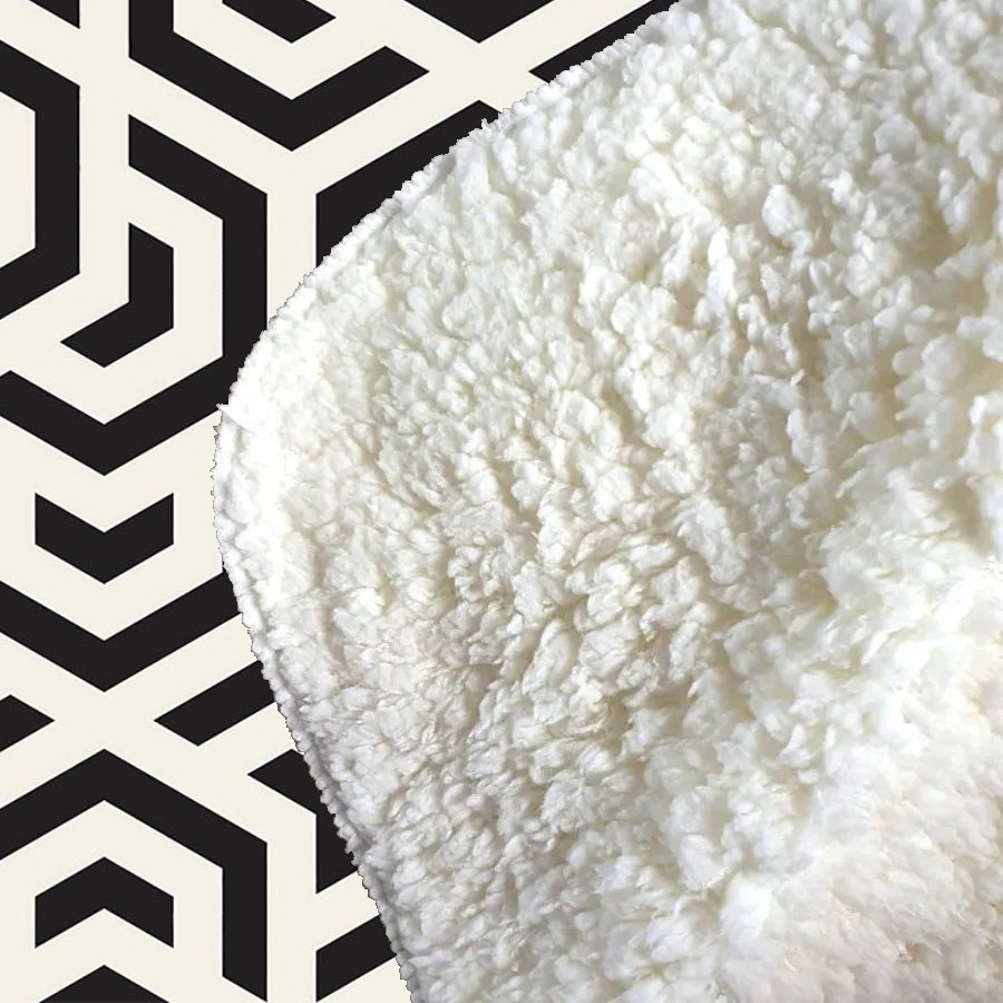 Hexagonal Geometric Pattern Sherpa Blanket