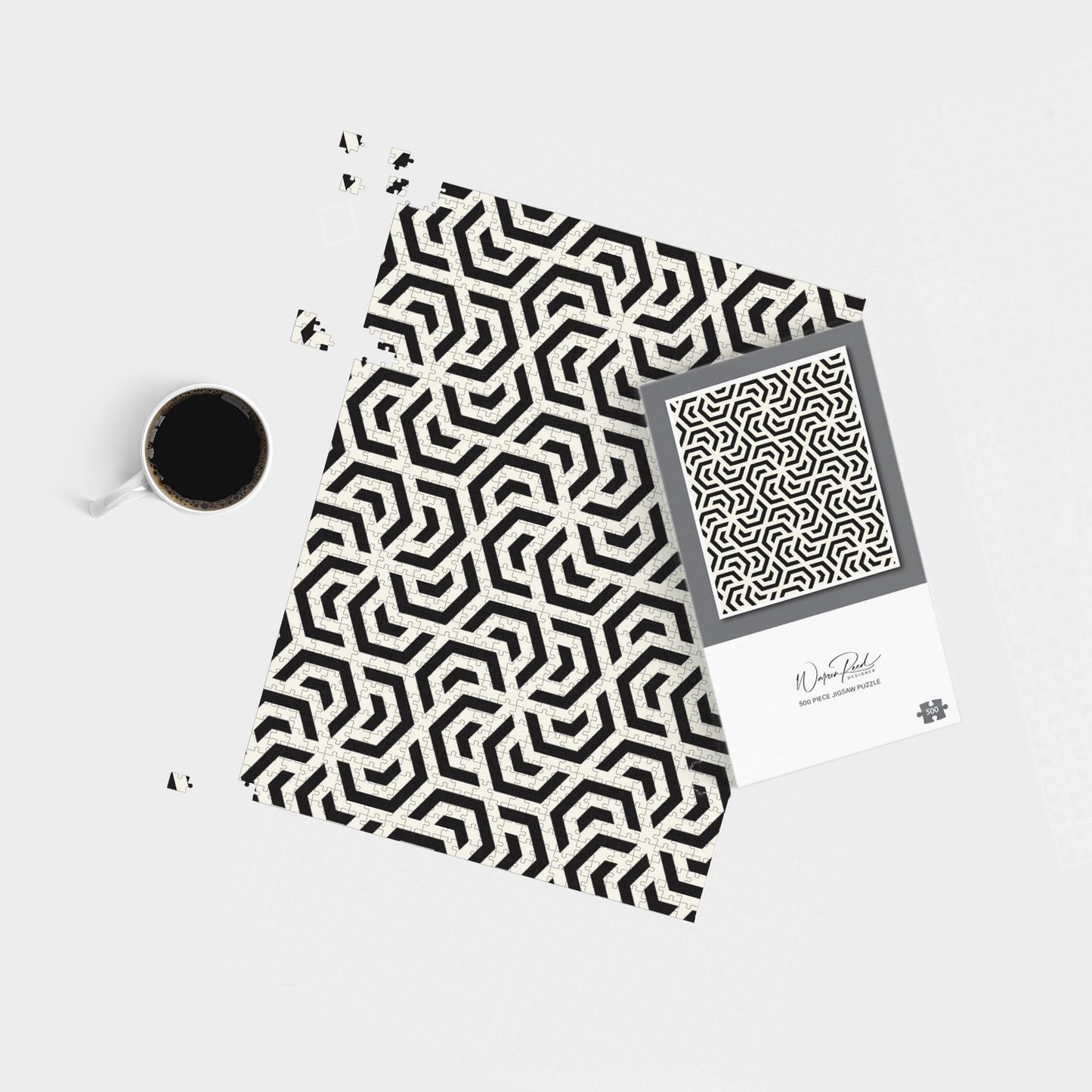 Hexagonal Geometric Pattern Jigsaw Puzzle