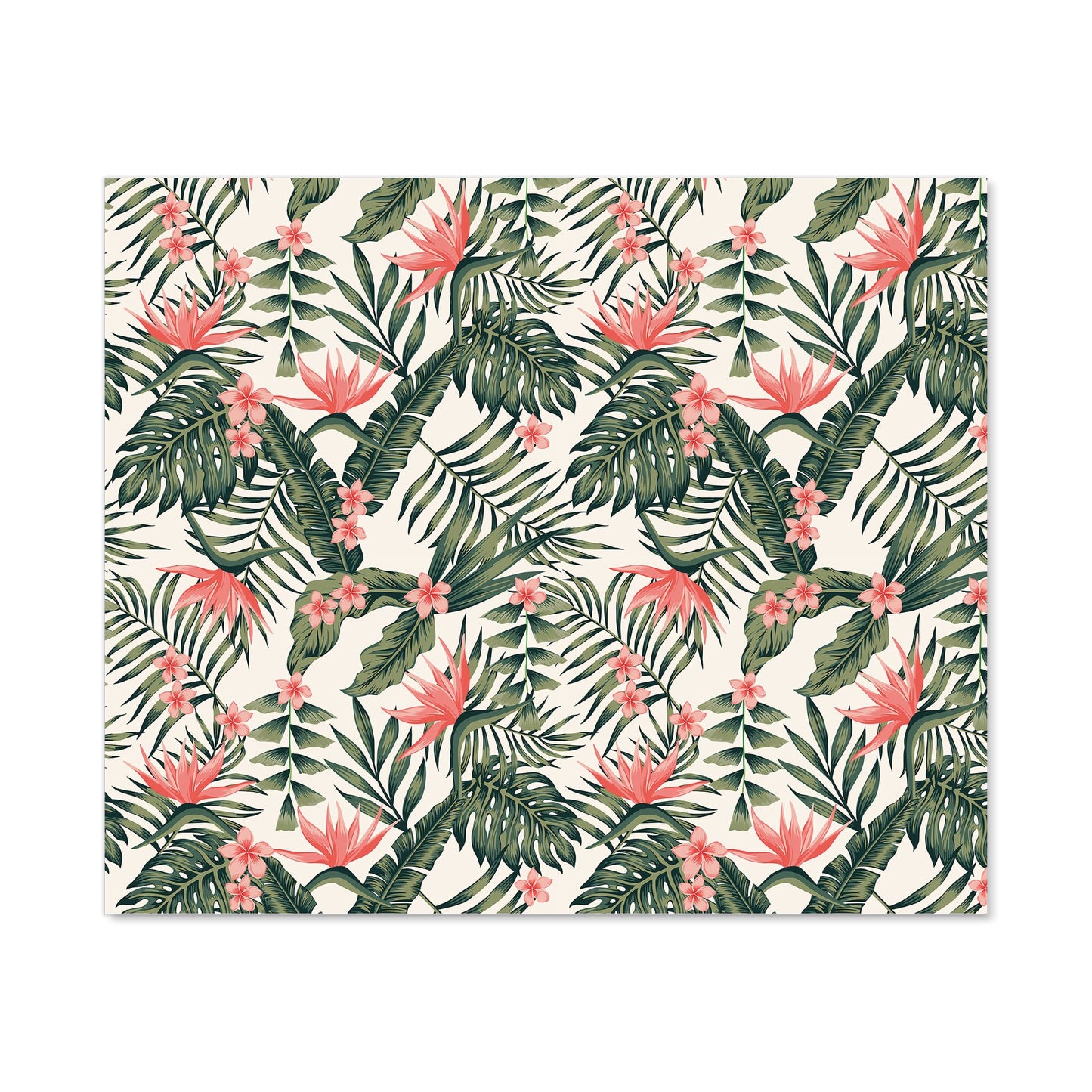 Dark Tropical Green Leaves Kitchen Splashback