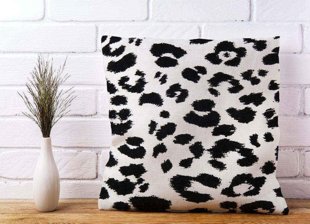 Black Leopard Print Cushions