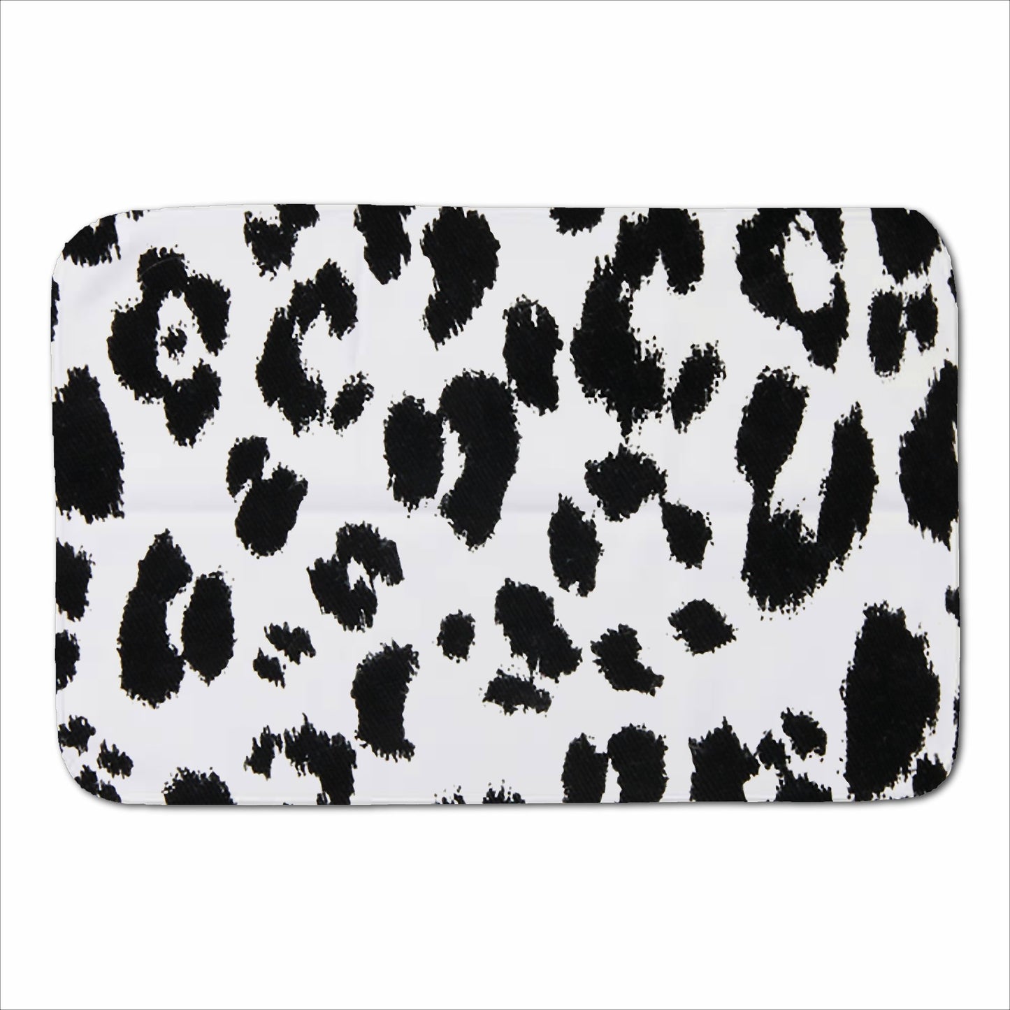 Black Leopard Print Sherpa Blanket