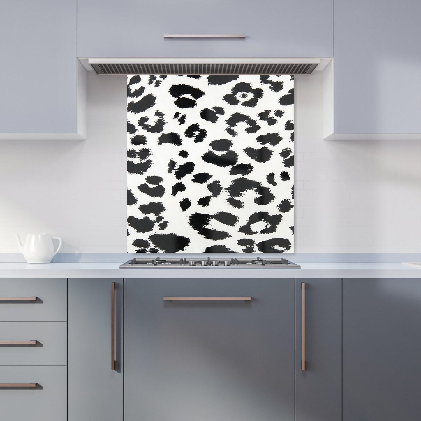 Black Leopard Print Kitchen Splashback