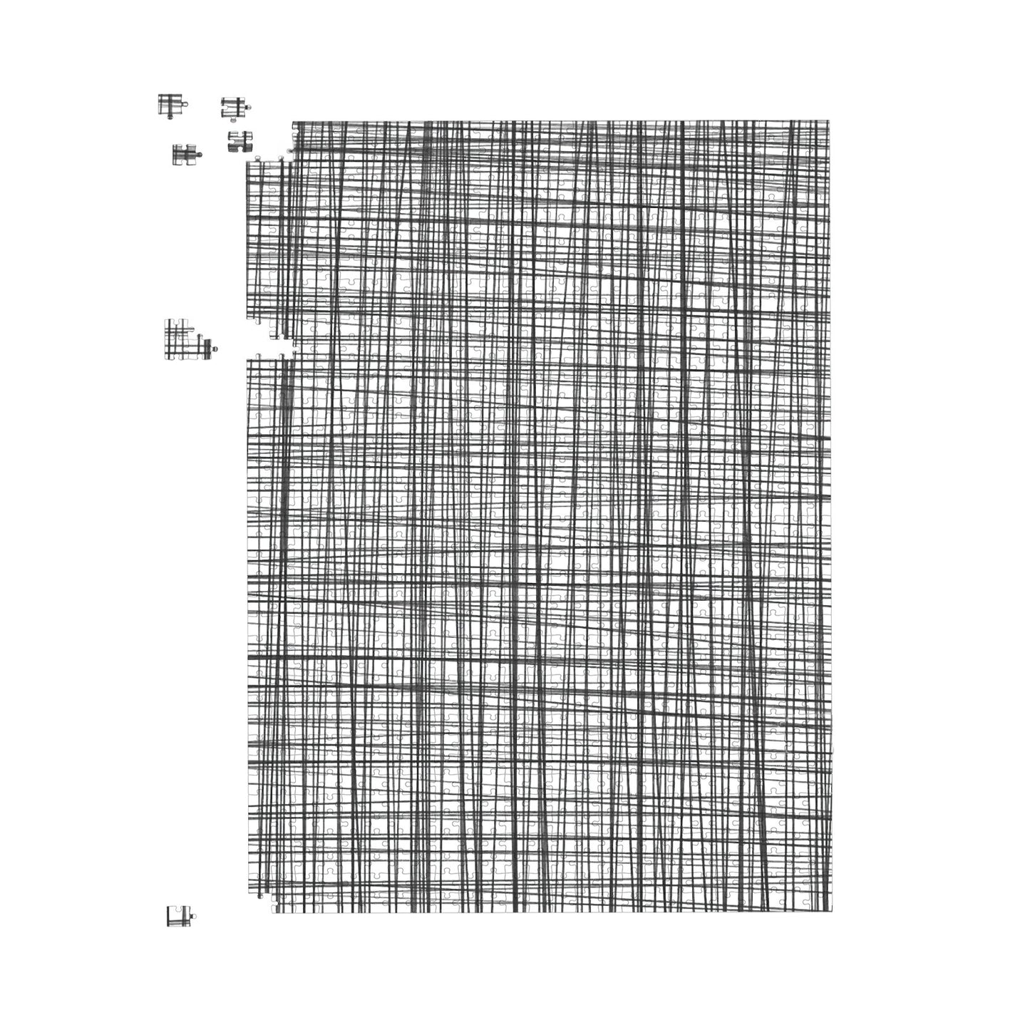 Monochrome Pencil Scribble Jigsaw Puzzle