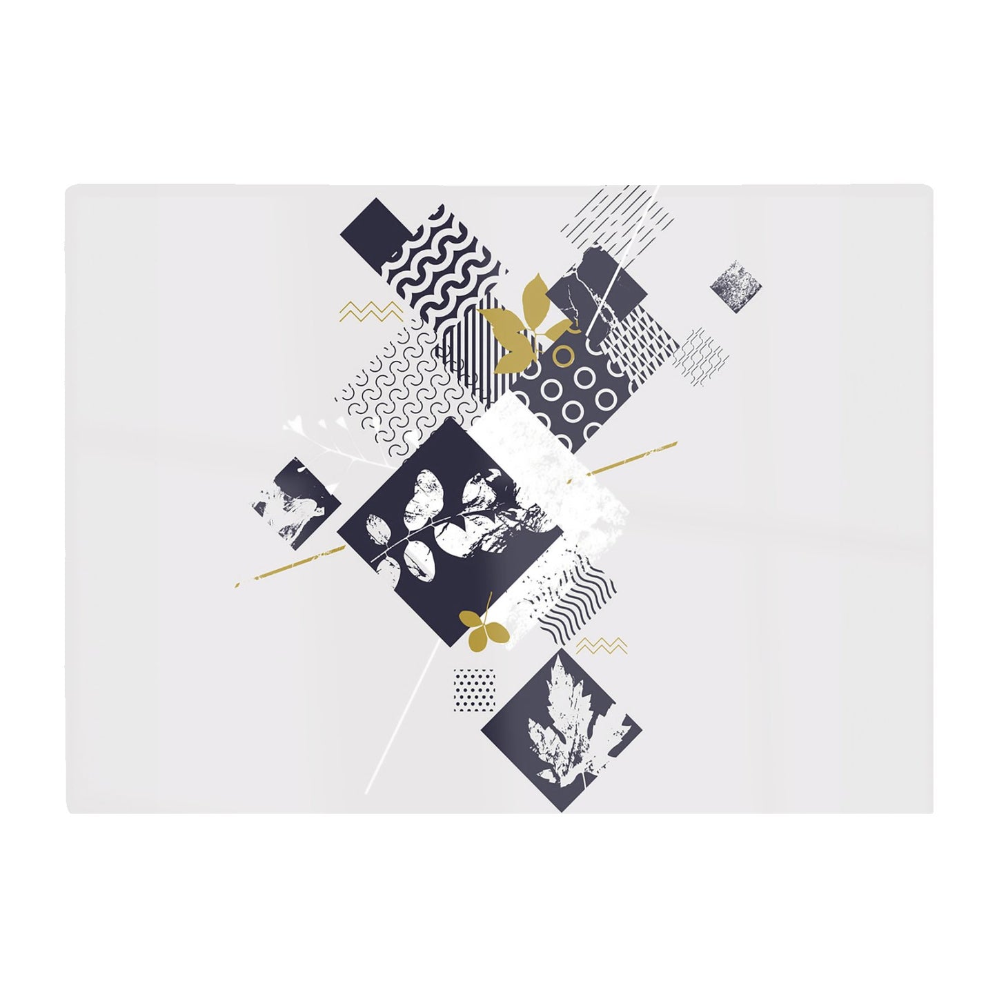 Abstract Botanical Glass Chopping Board