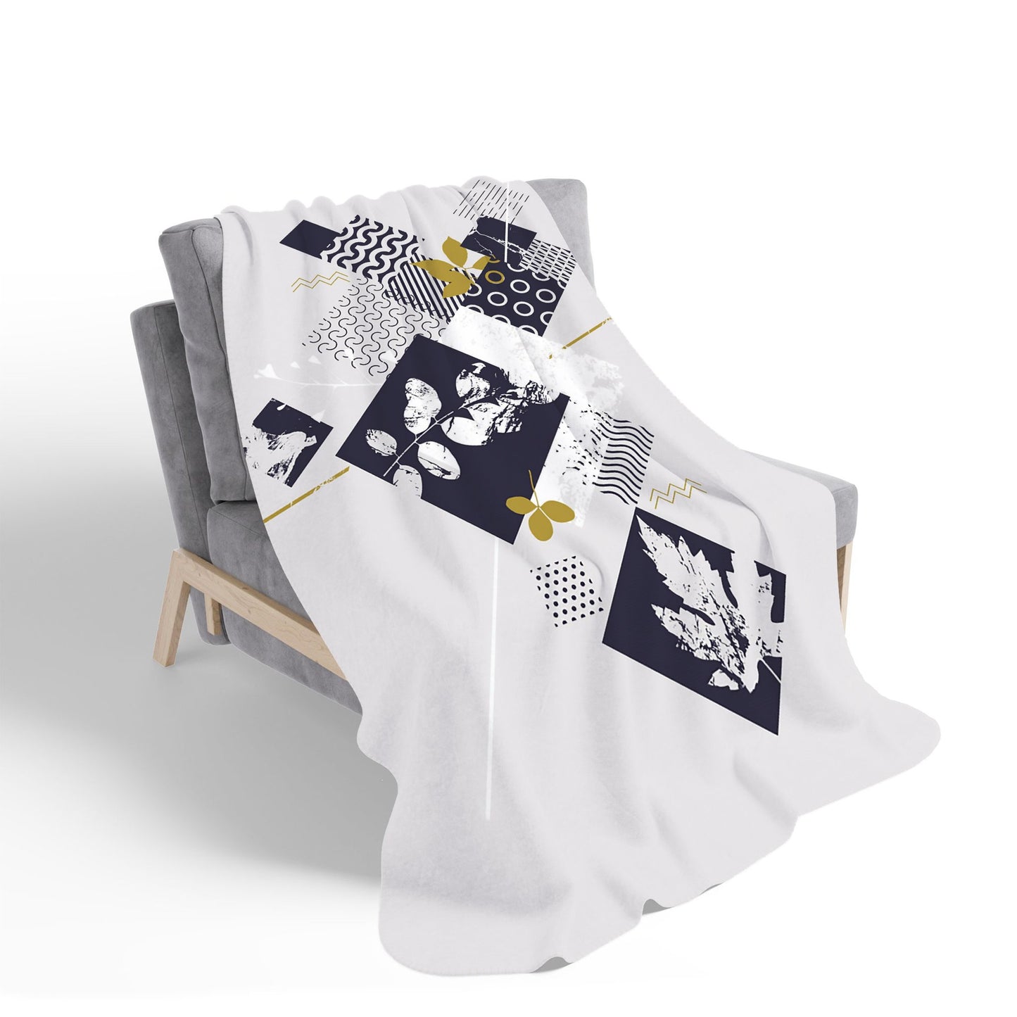 Abstract Botanical Sherpa Blanket