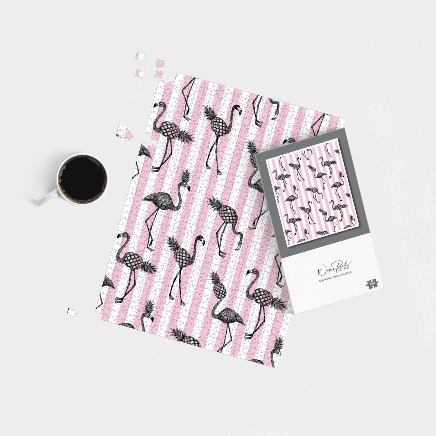 Pineapple Flamingo Jigsaw Puzzle