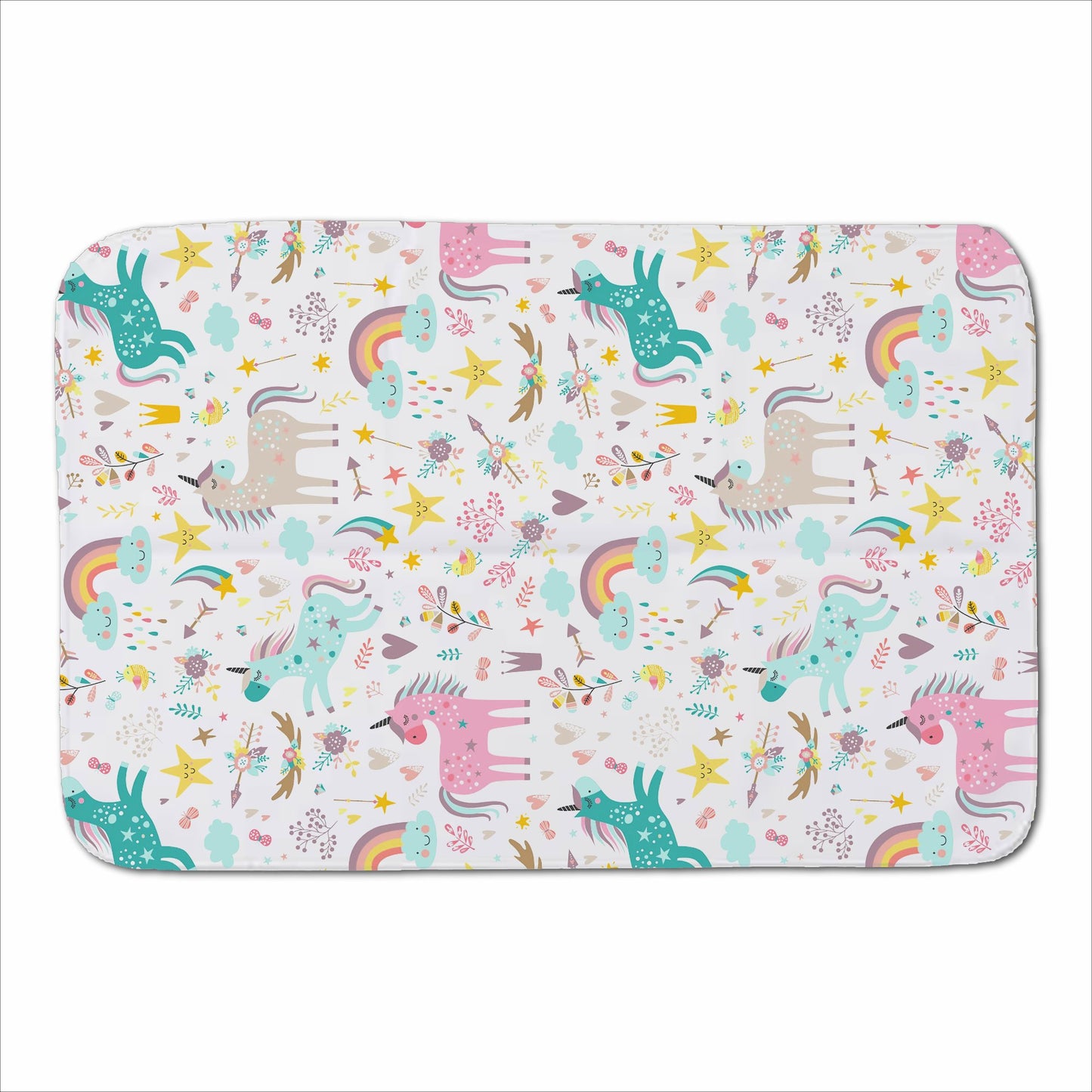 Unicorn And Rainbows Sherpa Blanket
