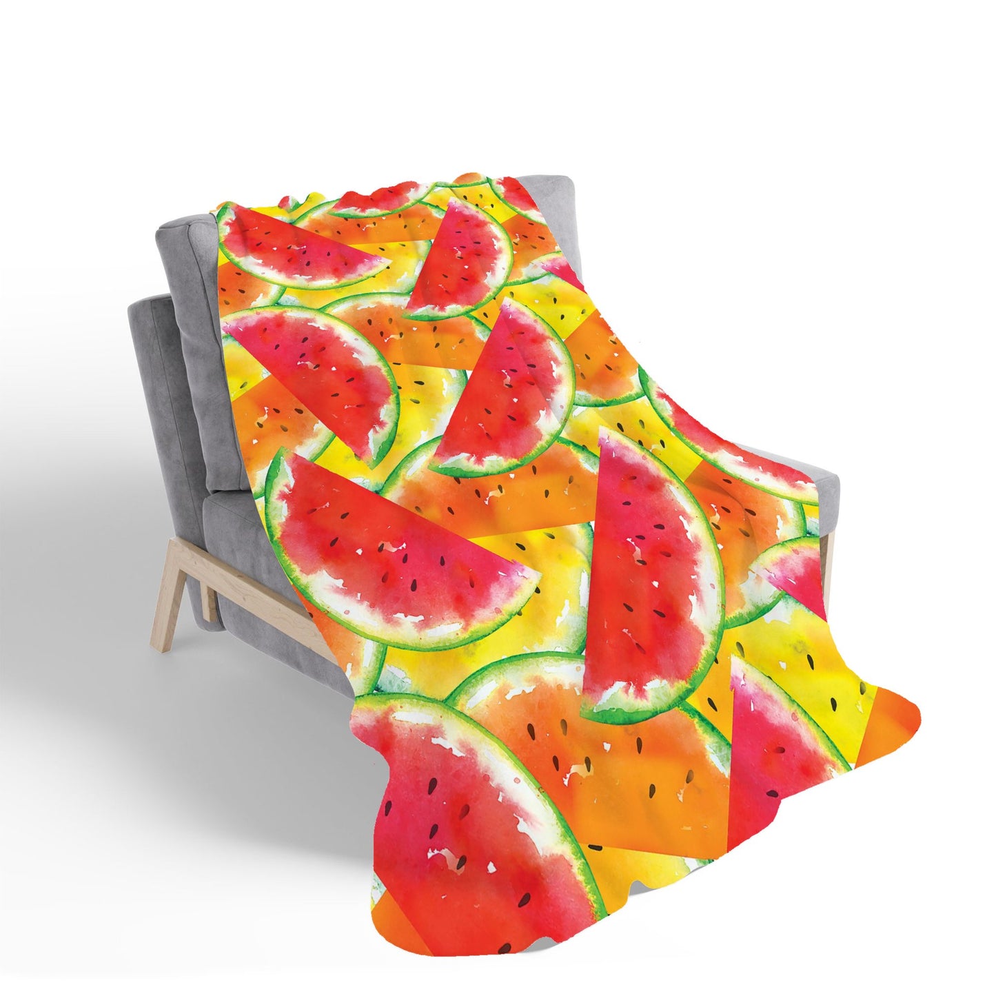 Melon Print Sherpa Blanket